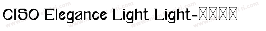 CISO Elegance Light Light字体转换